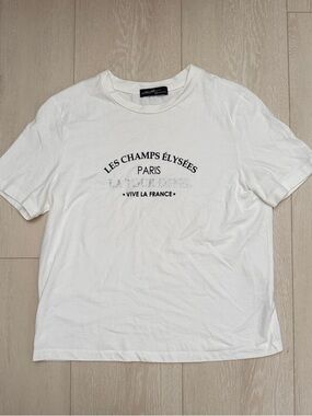 On Twelfth White Les Champs Élysées Paris Graphic Tee
